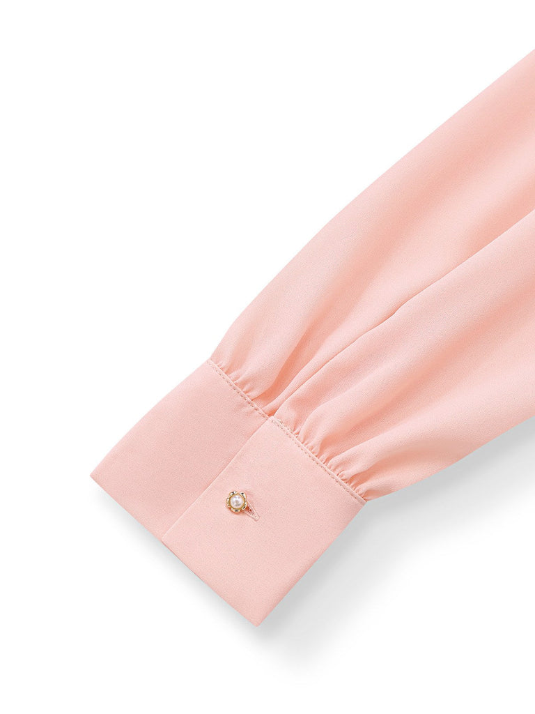 [Prévente] Combinaison rose col revers irréguliers blocs de couleurs à volants années 30