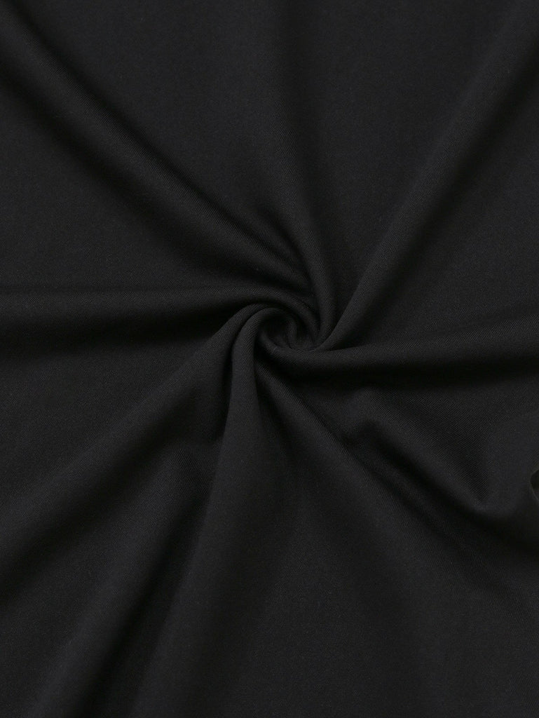 [Prévente] Robe sirène noire en résille épaules dénudées années 30