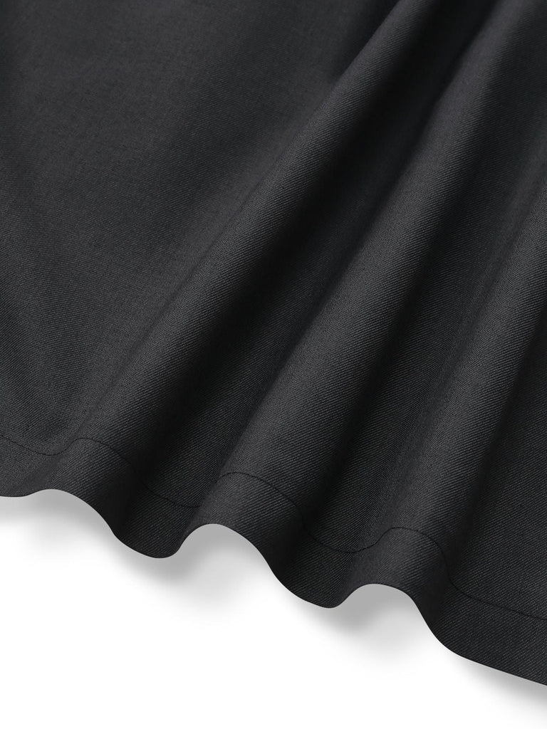 [Prévente] Robe deux-pièces grise col Claudine dentelle années 60