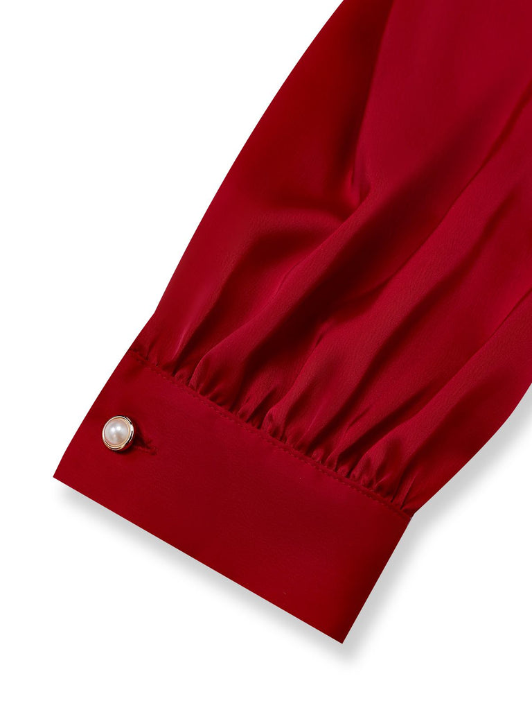 [Prévente] Combinaison rouge volants et perles colorblock années 1930