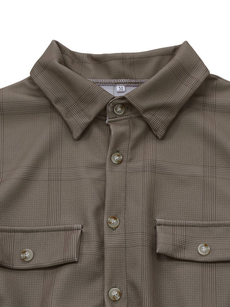 Combinaison à carreaux verts avec revers et ceinture années 1930