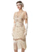 Robe Charleston à paillettes franges et perles des années 1920