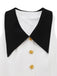 Blanc Col Chelsea Sans Manches Blocs de Couleur Mini Robe Années 1960 4