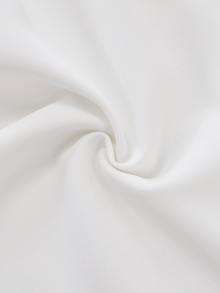 Blanc Col Chelsea Sans Manches Blocs de Couleur Mini Robe Années 1960 6