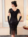 Robe Flapper Paillettes Perles Franges Année 1920