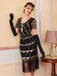 Robe Flapper Paillettes Perles Franges Année 1920