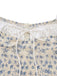 [Prévente] Bleu Floral Blocs de Couleur Nœud Tie Vintage Robe Années 1940 6