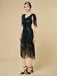 Robe Charleston à franges et sequins années 1920