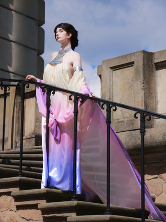 Robe Cosplay Padmé Amidala Star Wars Dégradé Violet
