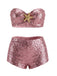 Maillot de Bain à Paillettes Étoile de Mer Bandeau Années 1950 3
