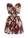2 Pièces Tropical Floral Imprimé Bustier & Short Ensemble Années 1930 8