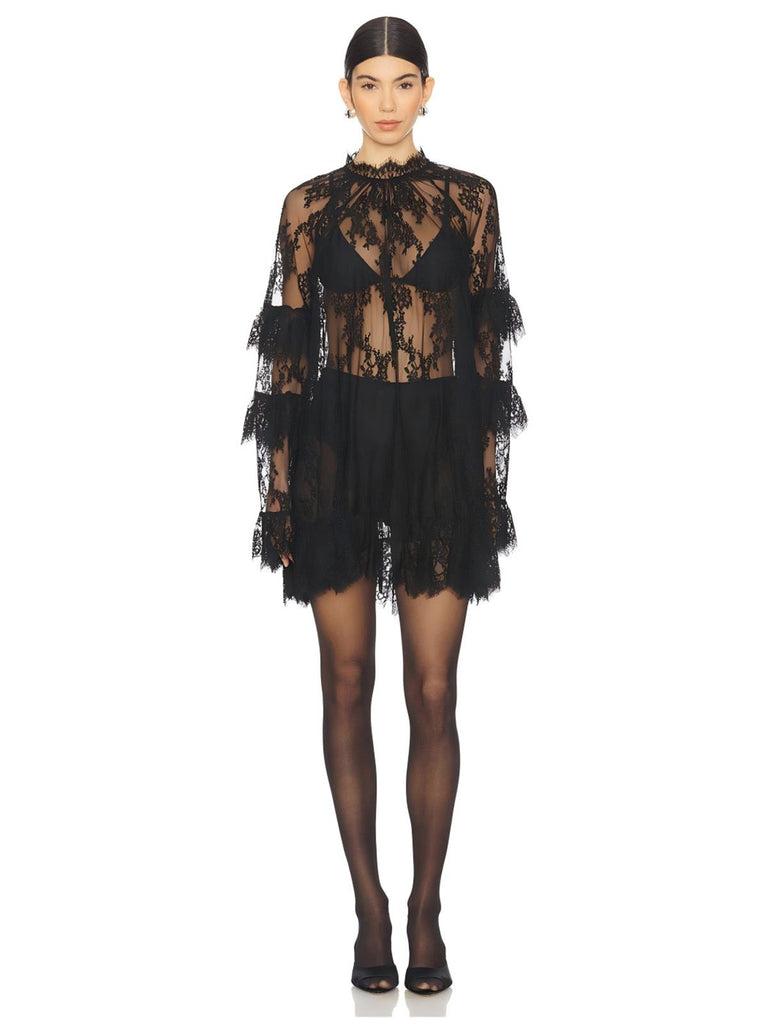 Transparent Dentelle Transparent Slip Robe Années 1930 4