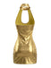 Robe Disco Cuir Verni Brillant années 80 9