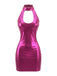 Robe Disco Cuir Verni Brillant années 80 2