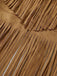 Faux Daim Pompon Disco Gilet Set Années 1970 7