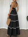 Robe Longue Noir Halter Dos Nu Années 1930