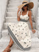 Robe Beige Bohème à Bretelles Larges et Fronces Années '70 2