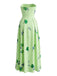 Robe Évasée Bustier à Fleurs Taille Haute Années '40 7