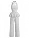 Ensemble à Pois PéPrune Dos Nu & Jambes Larges Années 1950 2