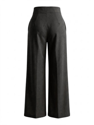 Pantalon Large Uni à Croisement Années '40 2