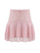 Rose Dentelle Brodé Mini Jupe Années 1980 2