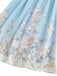 Robe Midi Sans Manches Col V à Fleurs Années '40 4