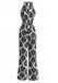 Noir Halter Abstrait Imprimé Ceinturé Combinaison Années 1930 3