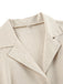 Combishort Uni à Revers avec Poches Beige années 50 4