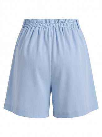Short Large Plissé Bleu Années 1950 2