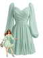 Robe Vert Clair à Volants Mousseline Années 50