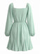 Robe Vert Clair à Volants Mousseline Années 50