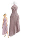 Robe Longue Halter à Volants Plissés et Fente Années '30 4