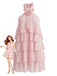 Robe Évasée à Volants Superposés Dos Nu années 60