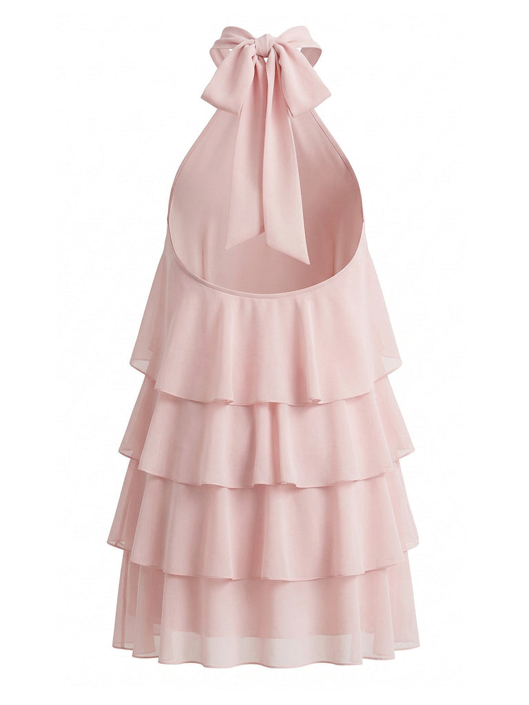 Robe Évasée à Volants Superposés Dos Nu années 60 3