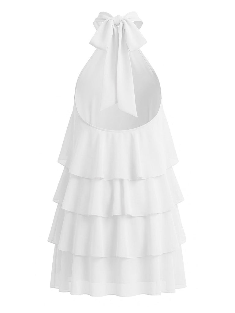 Robe Évasée à Volants Superposés Dos Nu années 60 7