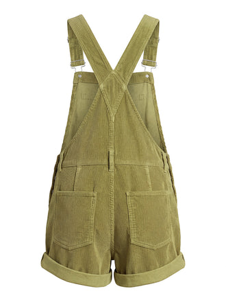 Combishort Multi-Pocket Corduroy Vert Années 1960 2