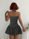 Robe à Pois Halter Bubble Noir Années 1960 4