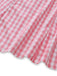 Robe Rose Vichy Encolure Trou de Serrure Évasé Midi Années 1950 5