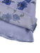 Robe Florale Taille Haute Manches Bouffantes Col en V Bleu années 50 6