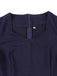 Robe Évasée Ceinturée Imprimé Géométrique Bleu Foncé Années 1950 3