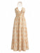 Robe Vacances Dos Nu Floral Orange années 40 2