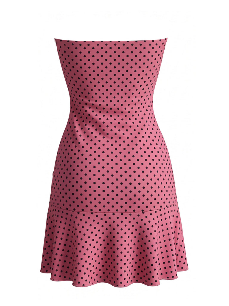 Robe à Pois Bandeau à Volants Années 1940 3