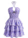 Robe Petites Fleurs Floral Découpé Ombrelle Années 1960 6