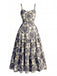Robe Damask Bretelles Spaghetti Sweetheart en A Années 1950