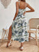 Robe à Bretelles Bohème Floral Tropical Vert années 70 5