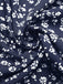 Robe Floral en Dentelle Col V Patchwork Bleu Foncé Années 1940 6