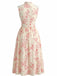 Robe Midi Dentelle Col Montant Floral années 40 3