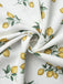 Robe Col V Imprimé Citron Fendue Taille Haute Années 1950 9