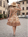 Robe Évasée Ceinturée Dos Nu Floral années 50 6