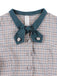 Robe Bleu à Carreaux Nœud Évasé Ceinturé Années 1950 4